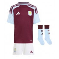 Camiseta Aston Villa Amadou Onana #24 Primera Equipación Replica 2024-25 para niños mangas cortas (+ Pantalones cortos)